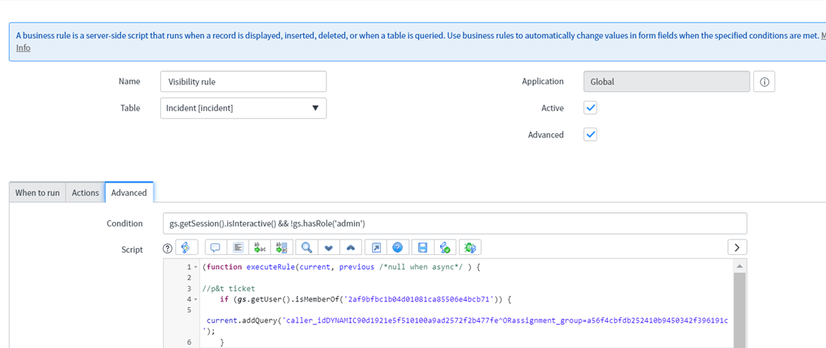 Before Query Business rule -  servicenowwithrunjay.com