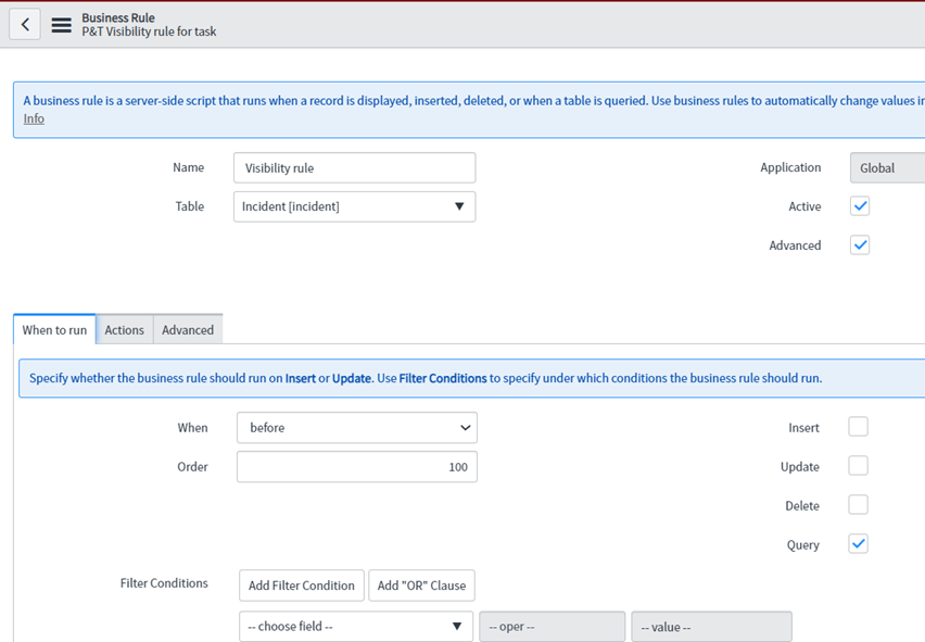 Before Query Business rule -  servicenowwithrunjay.com