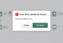 “Your flow cannot be found. Flow sys_id:An” error